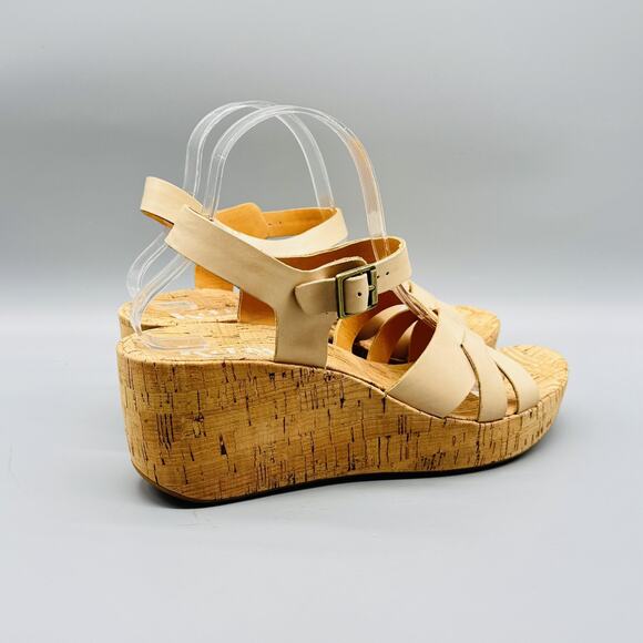 Korks Shoes Womens 10 Leather Cork Wedge Sandals by Kork Ease Platform - Picture 9 of 13